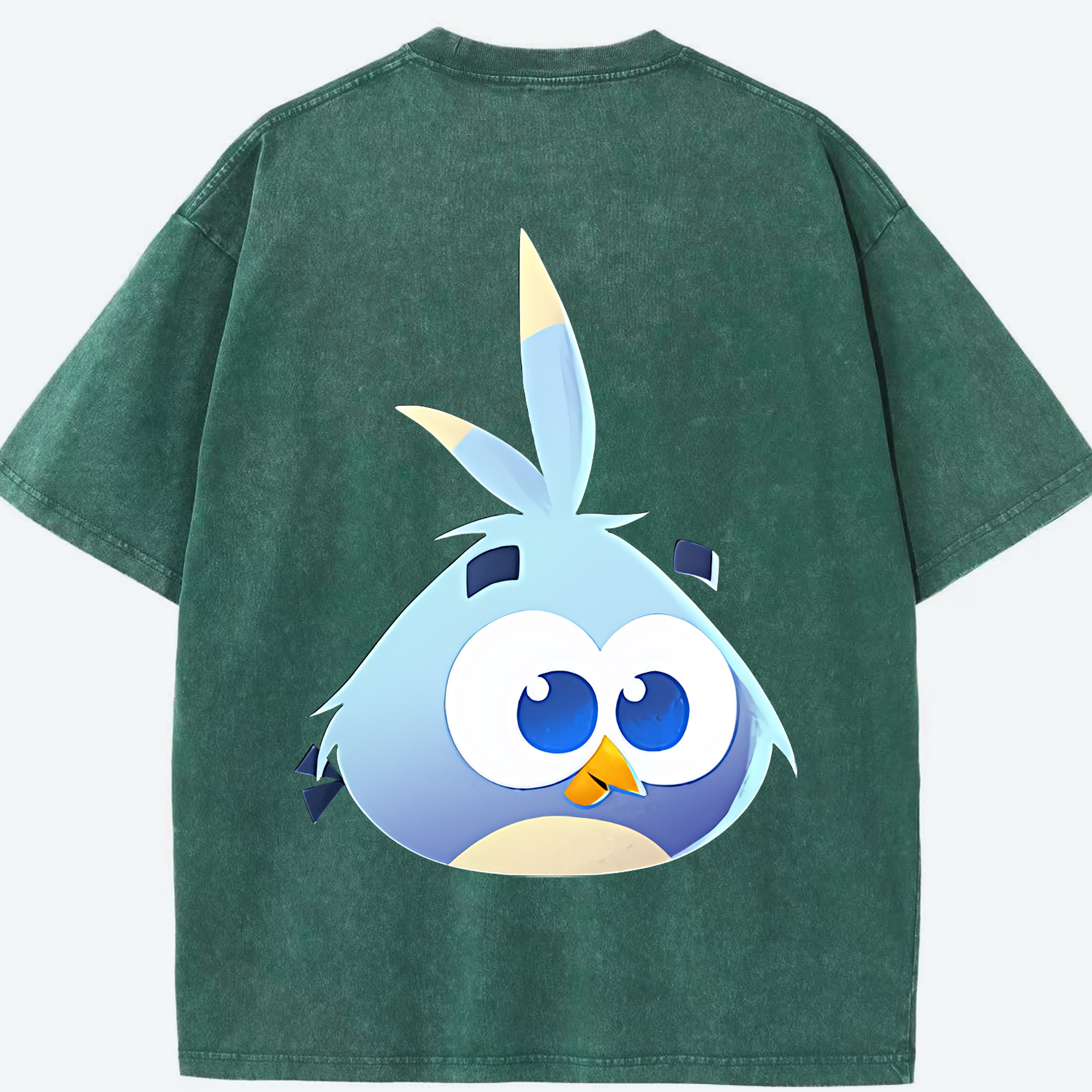 （画像用） Angry Birds アングリーバード 綿100% ヴィンテージ風 半袖Tシャツ（背面プリント）